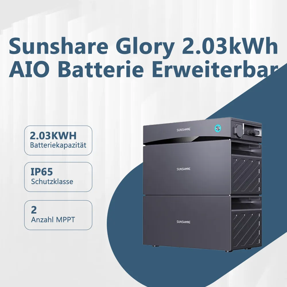 [SUN-KIT-GLO02] Sunshare Glory 2.03kWh AIO Batterie Erweiterbar (Hauptakku mit Hybrid Mikro-Wechselrichter)